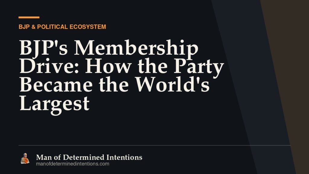 BJP’s Membership Drive: How the Party Became the World’s Largest