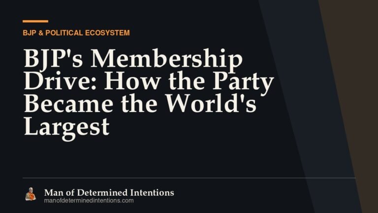 BJP’s Membership Drive: How the Party Became the World’s Largest