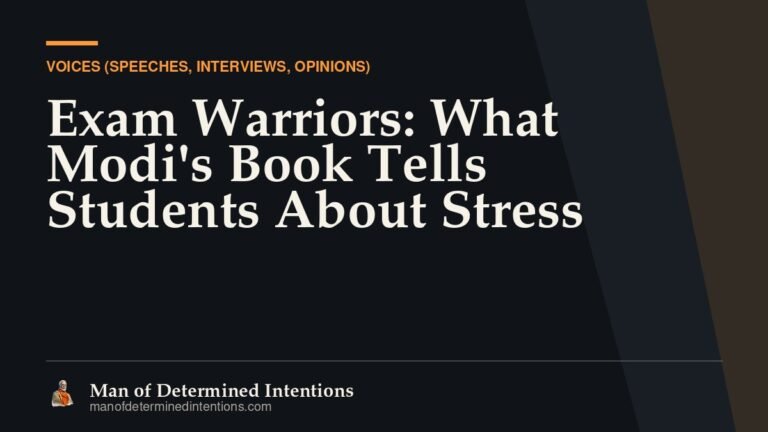 Exam Warriors: What Modi’s Book Tells Students About Stress