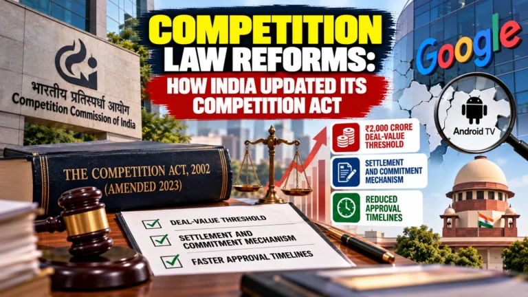 Competition Law Reforms: How India Updated Its Competition Act