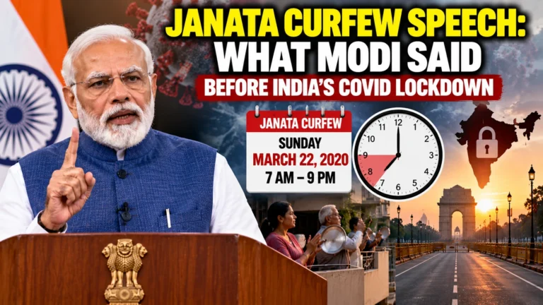 Janata Curfew Speech: What Modi Said Before India’s COVID Lockdown
