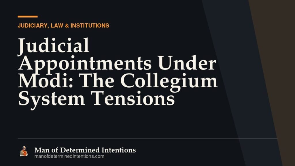 Judicial Appointments Under Modi: The Collegium System Tensions