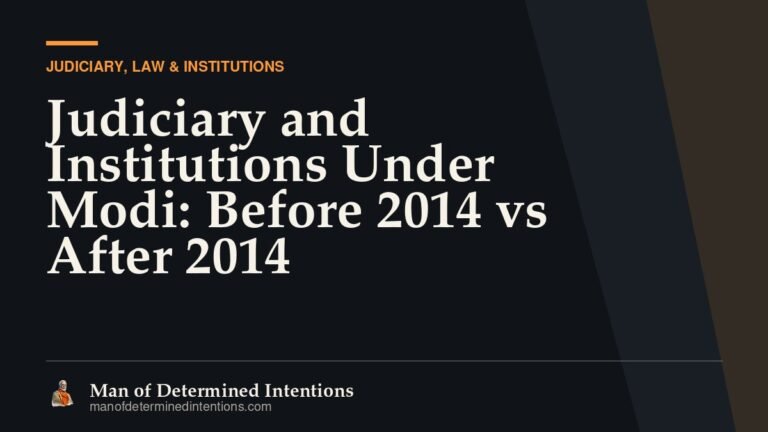 Judiciary and Institutions Under Modi: Before 2014 vs After 2014