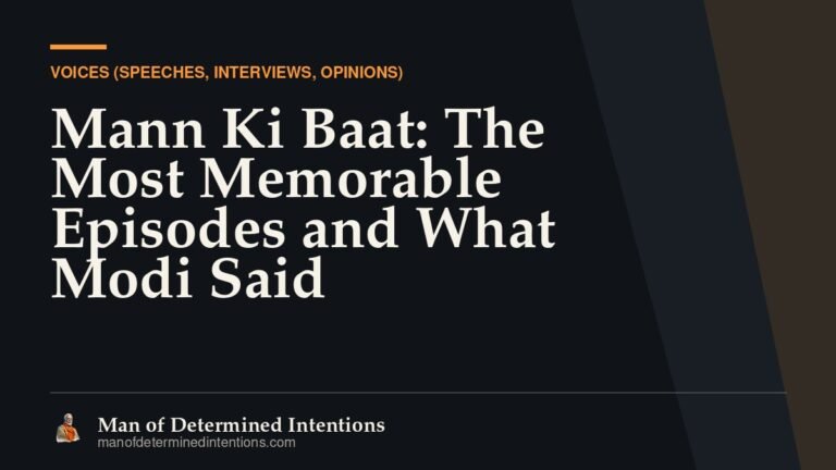 Mann Ki Baat: The Most Memorable Episodes and What Modi Said