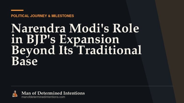 Narendra Modi’s Role in BJP’s Expansion Beyond Its Traditional Base