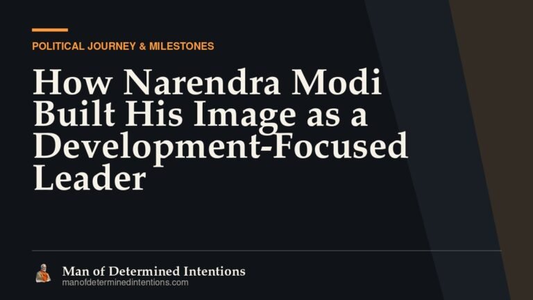 How Narendra Modi Built His Image as a Development-Focused Leader