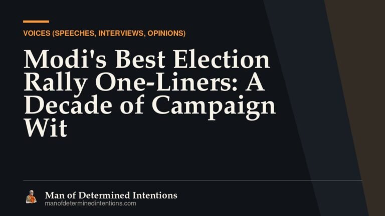 Modi’s Best Election Rally One-Liners: A Decade of Campaign Wit