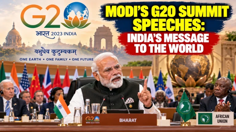 Modi’s G20 Summit Speeches: India’s Message to the World