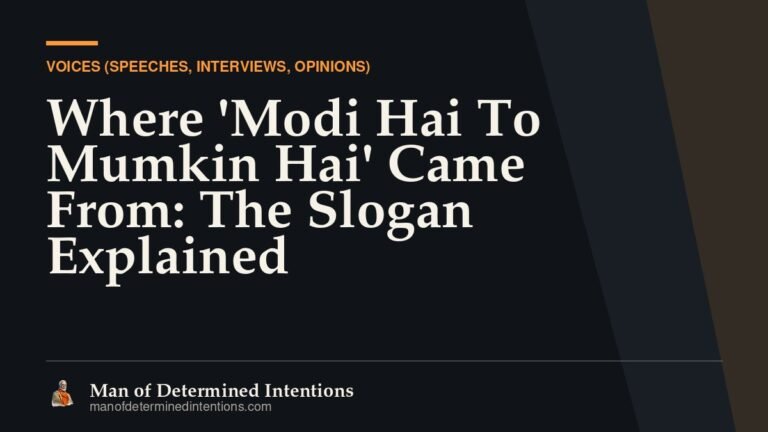 Where ‘Modi Hai To Mumkin Hai’ Came From: The Slogan Explained