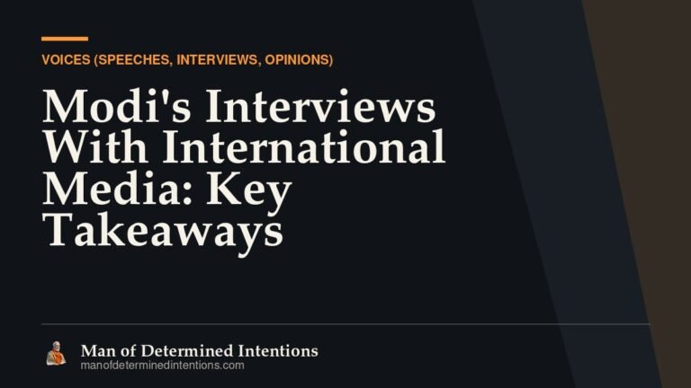 Modi’s Interviews With International Media: Key Takeaways