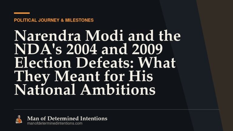 Narendra Modi and the NDA’s 2004 and 2009 Election Defeats: What They Meant for His National Ambitions