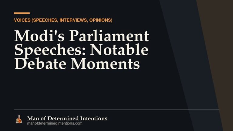 Modi’s Parliament Speeches: Notable Debate Moments