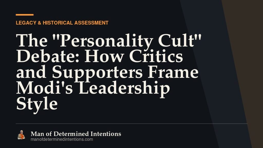 The “Personality Cult” Debate: How Critics and Supporters Frame Modi’s Leadership Style
