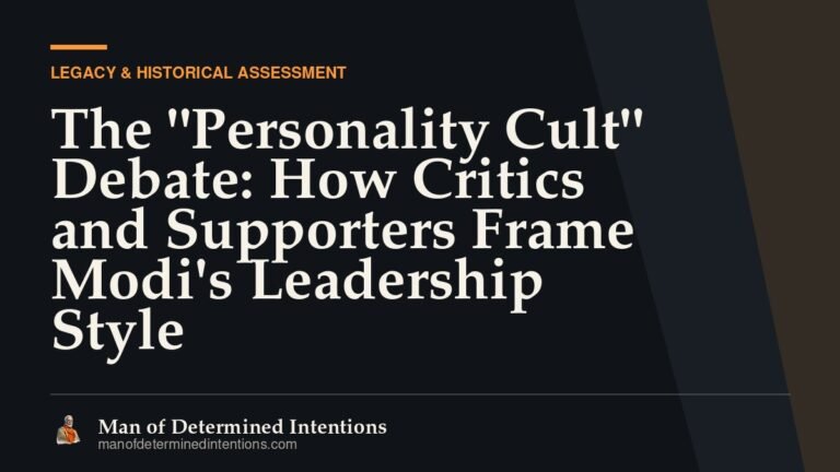 The “Personality Cult” Debate: How Critics and Supporters Frame Modi’s Leadership Style