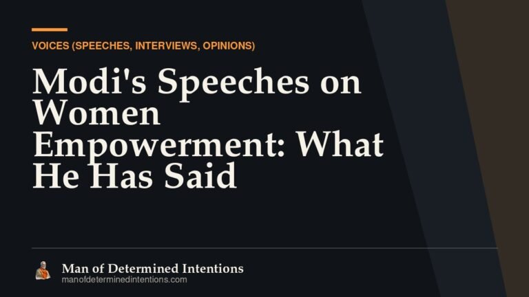 Modi’s Speeches on Women Empowerment: What He Has Said