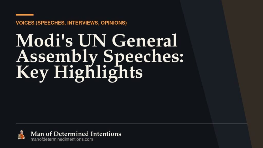Modi’s UN General Assembly Speeches: Key Highlights