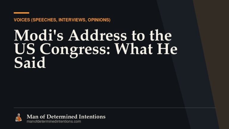 Modi’s Address to the US Congress: What He Said