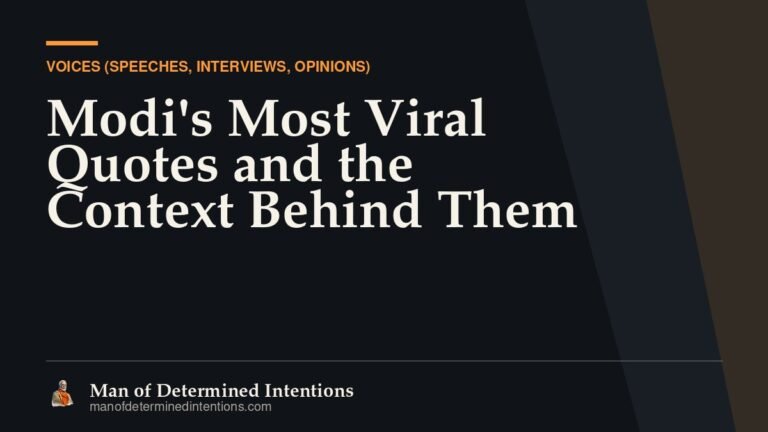 Modi’s Most Viral Quotes and the Context Behind Them