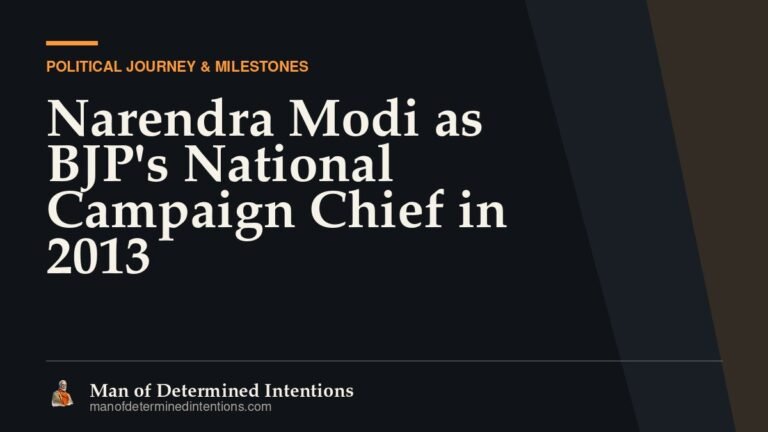 Narendra Modi as BJP’s National Campaign Chief in 2013