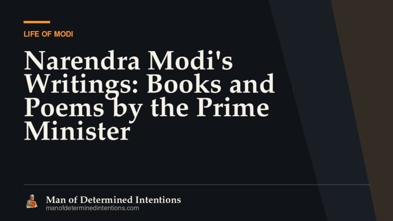 Narendra Modi’s Writings: Books and Poems by the Prime Minister