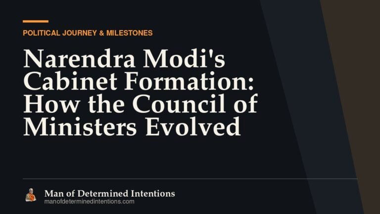 Narendra Modi’s Cabinet Formation: How the Council of Ministers Evolved