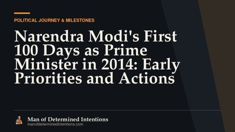 Narendra Modi’s First 100 Days as Prime Minister in 2014: Early Priorities and Actions