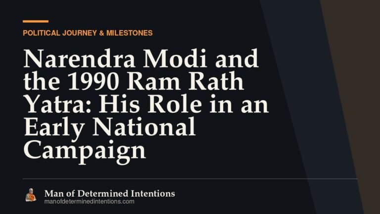 Narendra Modi and the 1990 Ram Rath Yatra: His Role in an Early National Campaign
