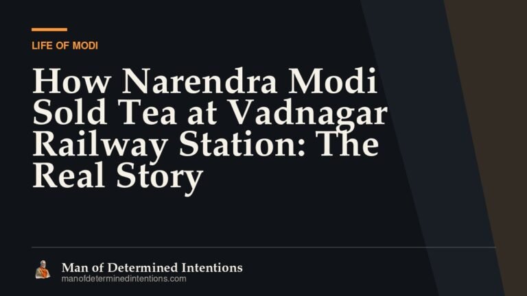 How Narendra Modi Sold Tea at Vadnagar Railway Station: The Real Story