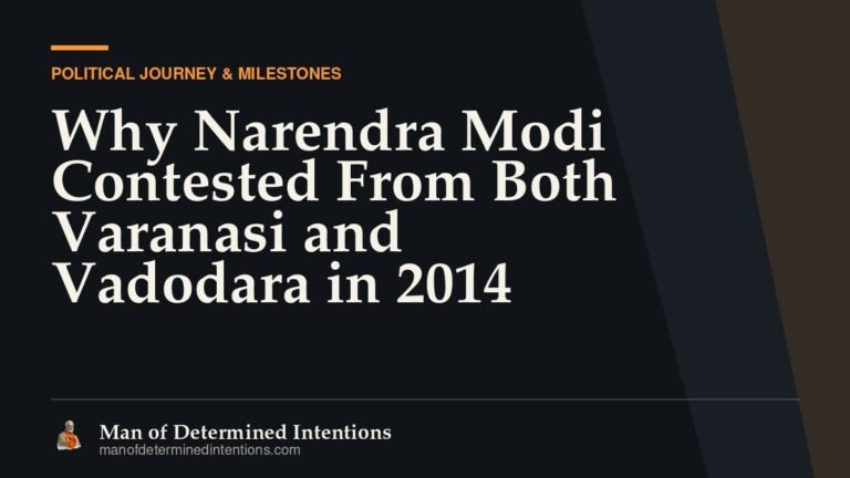 Why Narendra Modi Contested From Both Varanasi and Vadodara in 2014