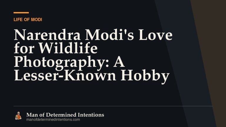 Narendra Modi’s Love for Wildlife Photography: A Lesser-Known Hobby