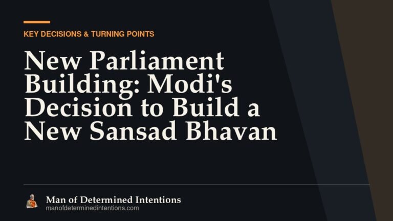 New Parliament Building: Modi’s Decision to Build a New Sansad Bhavan