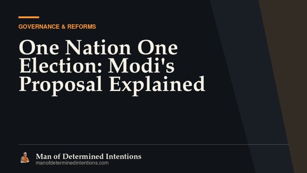 One Nation One Election: Modi’s Proposal Explained