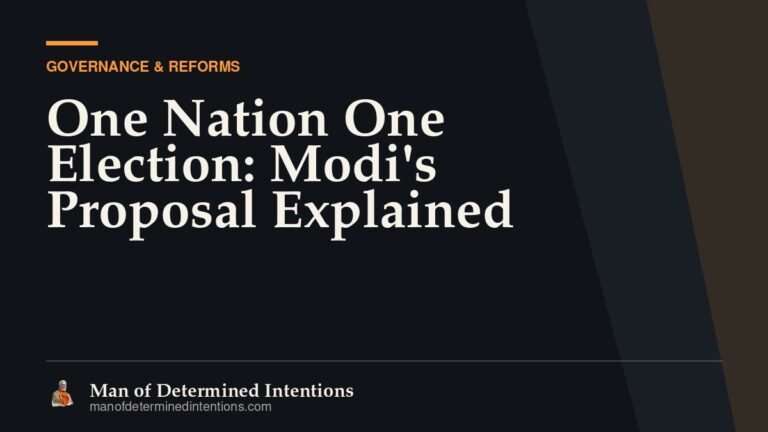 One Nation One Election: Modi’s Proposal Explained