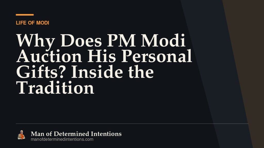Why Does PM Modi Auction His Personal Gifts? Inside the Tradition