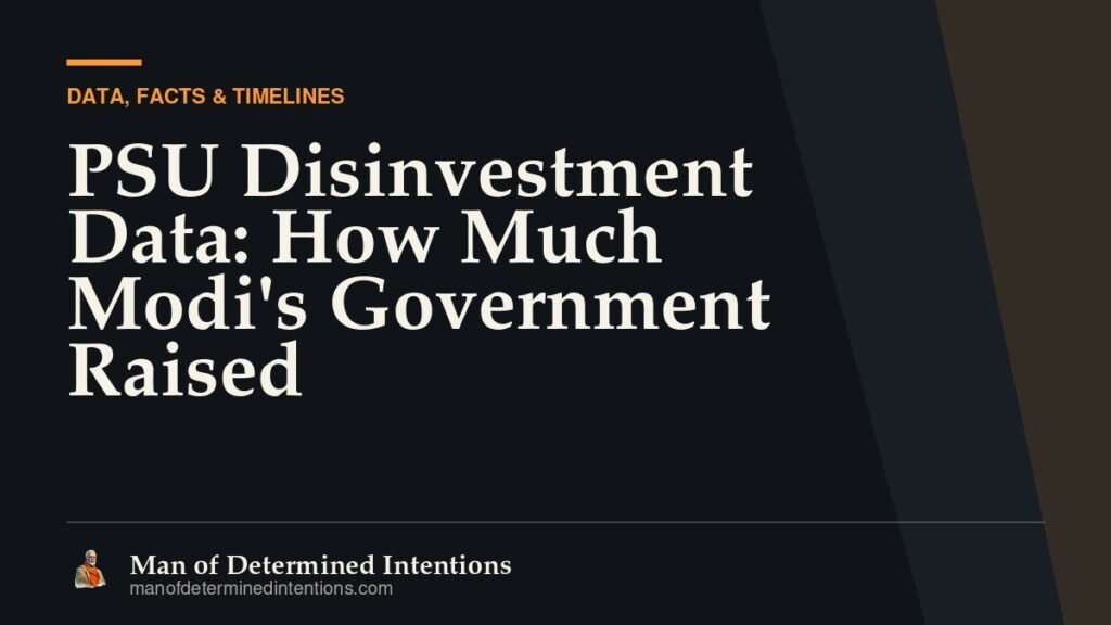 PSU Disinvestment Data: How Much Modi’s Government Raised