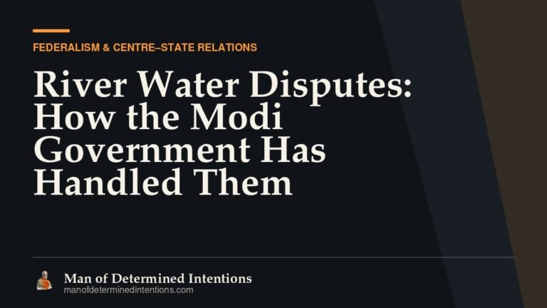 River Water Disputes: How the Modi Government Has Handled Them