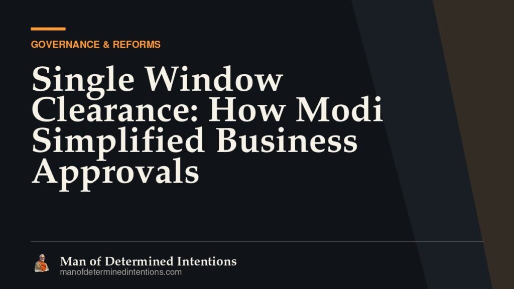 Single Window Clearance: How Modi Simplified Business Approvals