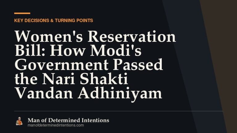 Women’s Reservation Bill: How Modi’s Government Passed the Nari Shakti Vandan Adhiniyam